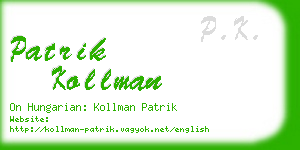 patrik kollman business card